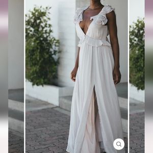 Aakaa white maxi dress